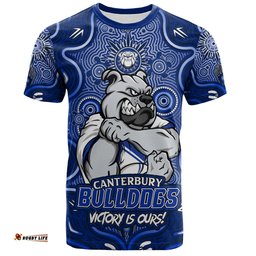 Amazing Aussie Canterbury Bankstown Bulldogs Aboriginal Pattern Inspired Victory Is Ours T-shirt