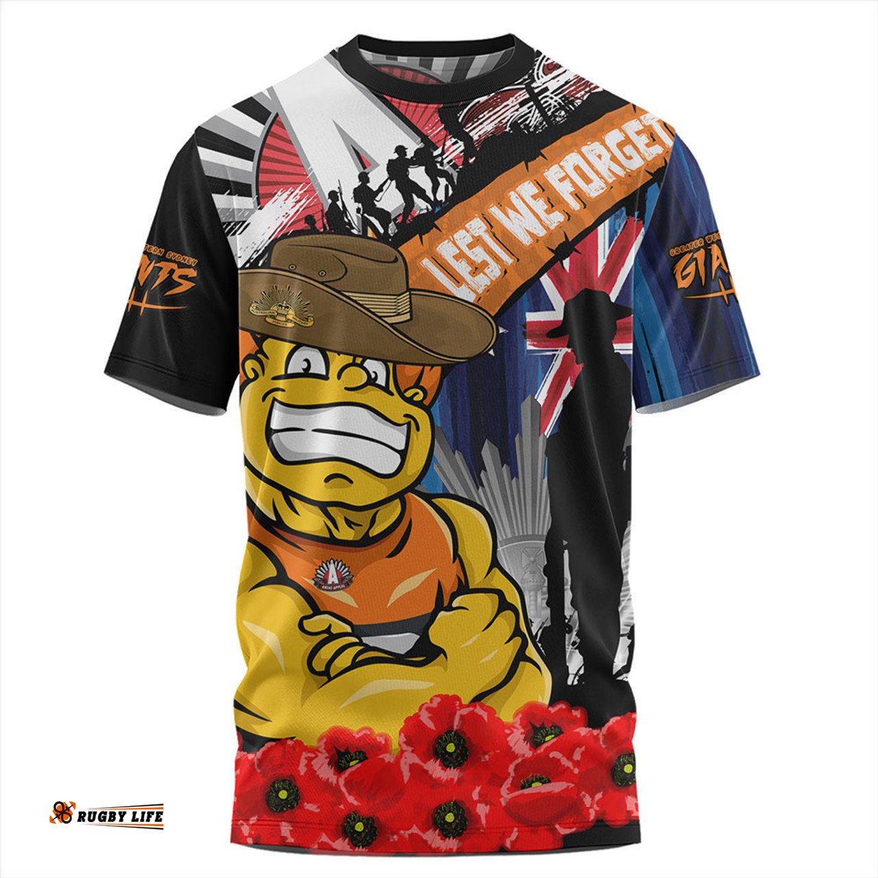 Amazing Aussie GWS GIANTS Anzac Day Honor United In Spirit T-shirt