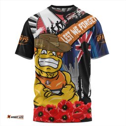 Amazing Aussie GWS GIANTS Anzac Day Honor United In Spirit T-shirt