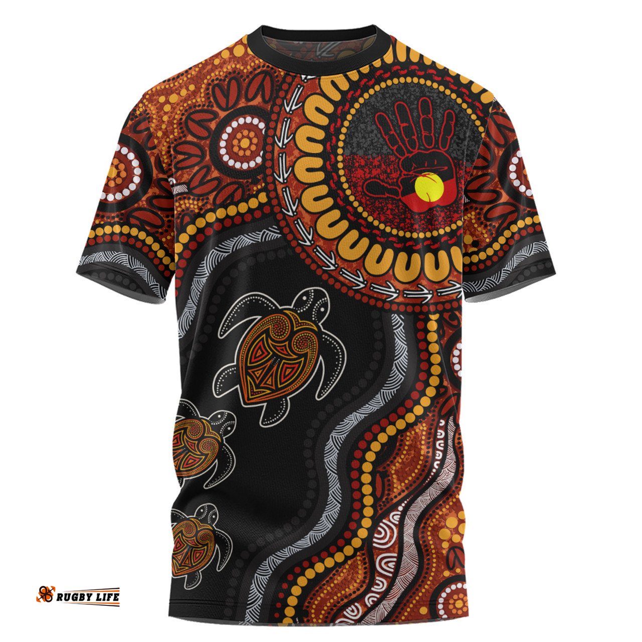 Amazing Aussie Indigenous Australian Aboriginal Hand Of The Land Heart Of The Sea T-shirt