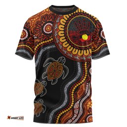 Amazing Aussie Indigenous Australian Aboriginal Hand Of The Land Heart Of The Sea T-shirt