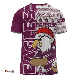 Amazing Aussie Manly Warringah Sea Eagles Merry Ugly Xmas Nordic Pattern Style T-shirt