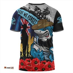 Amazing Aussie Cronulla Sutherland Sharks United In Spirit Anzac Day Tribute T-shirt