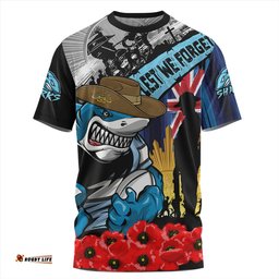 Amazing Aussie Cronulla Sutherland Sharks United In Spirit Anzac Day Tribute T-shirt