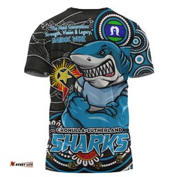 Amazing Aussie Cronulla Sutherland Sharks Spirit Of NAIDOC Series T-shirt