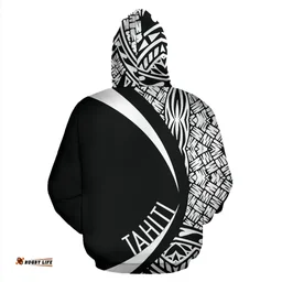 Tahiti Flag Hoodie - Circle Style 02 J9