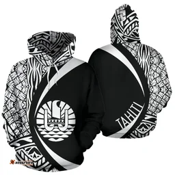 Tahiti Flag Hoodie - Circle Style 02 J9