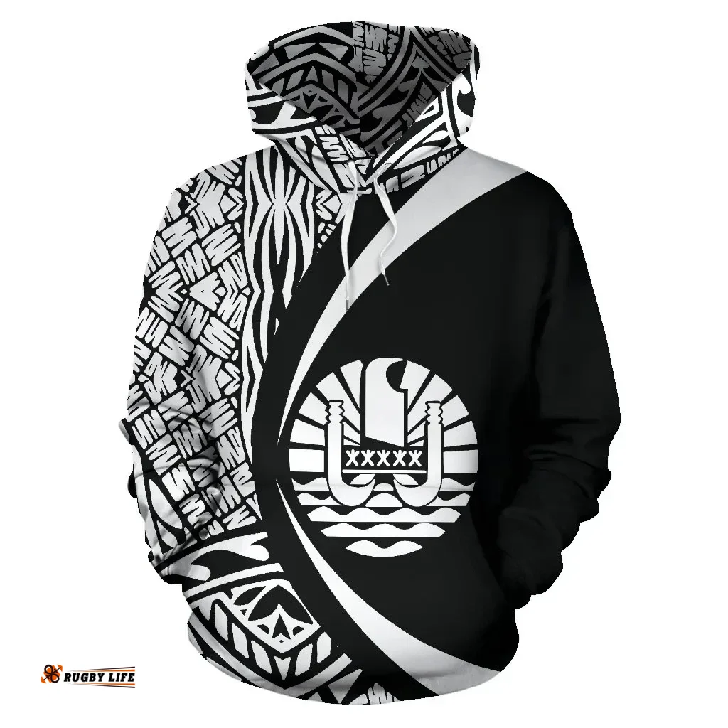 Tahiti Flag Hoodie - Circle Style 02 J9
