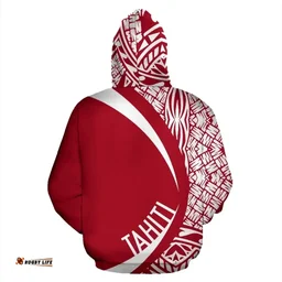 Tahiti Flag Up Hoodie - Circle Style 05 J9