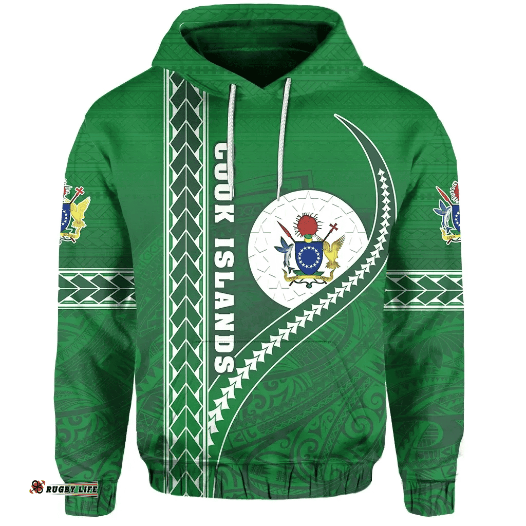 Rugbylife Hoodie - Cook Islands Rugby Hoodie Simple Style Green