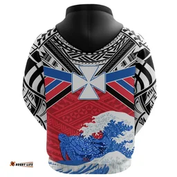 Rugbylife Hoodie - (Custom Personalised) Wallis and Futuna Rugby Hoodie Spirit