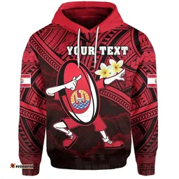 (Custom Personalised) Tahiti Rugby Hoodie Dab Trend Creative K13