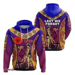 Brisbane Hoodie Lions ANZAC Day Gradients Style