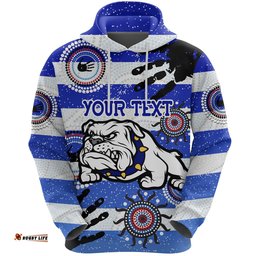 Custom Personalised Bulldogs Hoodie Indigenous Country Style No.1
