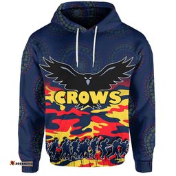 Adelaide Crows Hoodie ANZAC Day Army Style