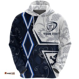 Custom Personalised Scottish Rugby Hoodie Thistle Unique Vibes