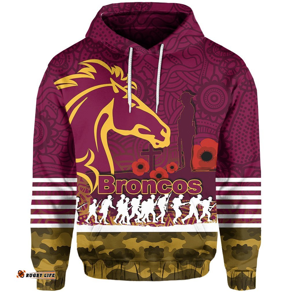 brisbane broncos hoodie anzac day