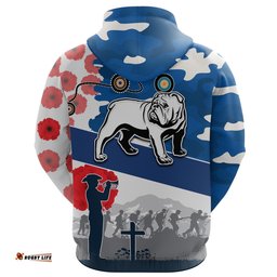 bulldogs anzac day hoodie mix indigenous