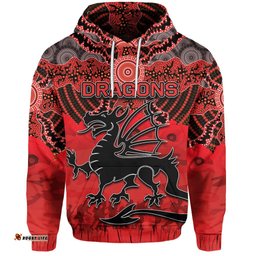 St. George Illawarra Dragons Hoodie ANZAC Day Aboriginal