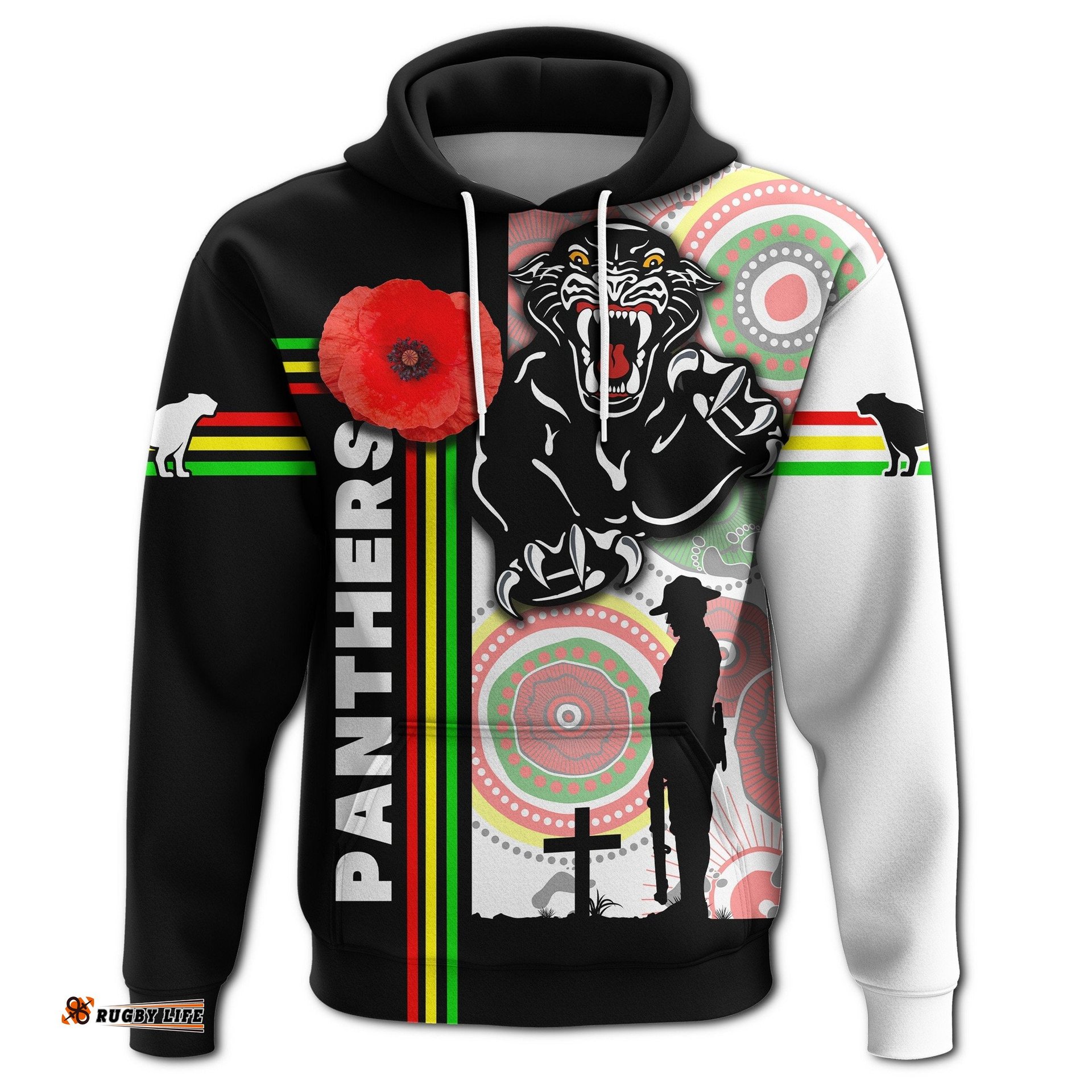 penrith panthers hoodie anzac day power style