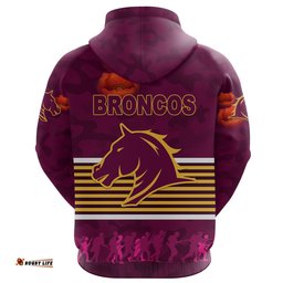 custom personalised brisbane broncos hoodie anzac day simple style full maroon