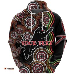 custom personalised panthers black hoodie indigenous penrith version