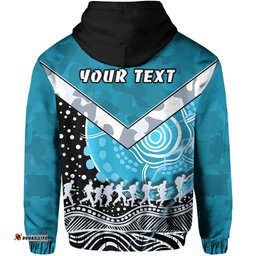 Custom Personalised Power ANZAC Day Hoodie Port Adelaide Lighting