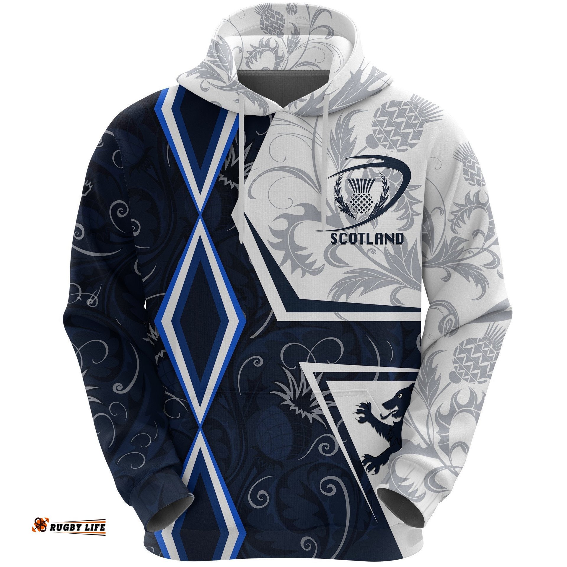 Scottish Rugby Hoodie Thistle Unique Vibes
