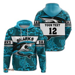custom personalised sharks hoodie cronulla aboriginal power style