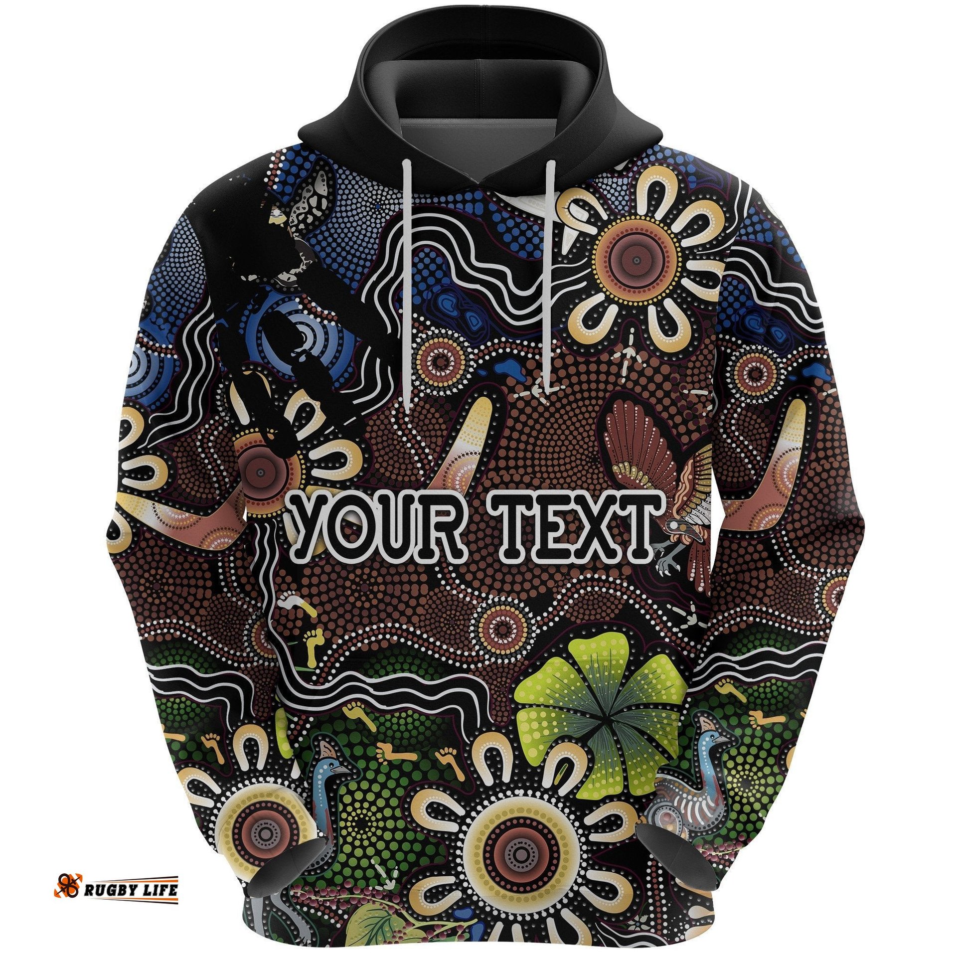Custom Personalised Indigenous Hoodie All Stars Ethnic Style
