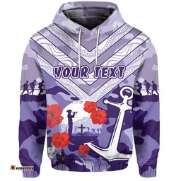 Custom Personalised Freo ANZAC Day Hoodie Fremantle