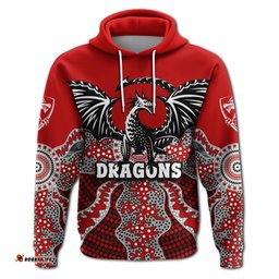 Custom Personalised Dragons Hoodie St. George Aboriginal
