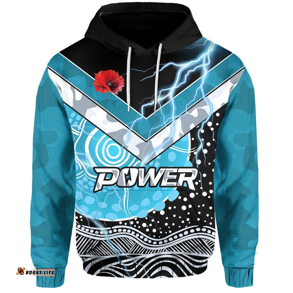Power ANZAC Day Hoodie Port Adelaide Lighting