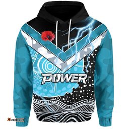 Power ANZAC Day Hoodie Port Adelaide Lighting
