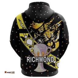 Custom Personalised Richmond Premier Hoodie Tigers Dotted