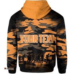 Custom Personalised Wests Tigers Hoodie ANZAC Day Army Patterns