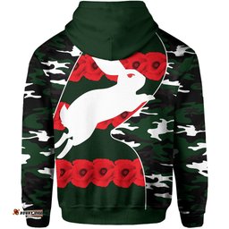 rabbitohs hoodie aboriginal anzac day army style