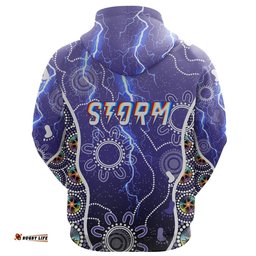 Custom Personalised Melbourne Storm Hoodie Unique Indigenous