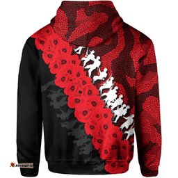 Bombers Hoodie ANZAC Day Army Aboriginal Patterns