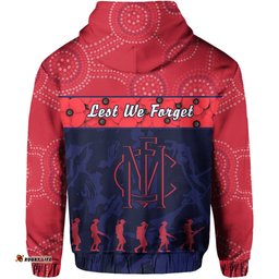 Custom Personalised Demons ANZAC Day Indigenous Hoodie Melbourne Fancy