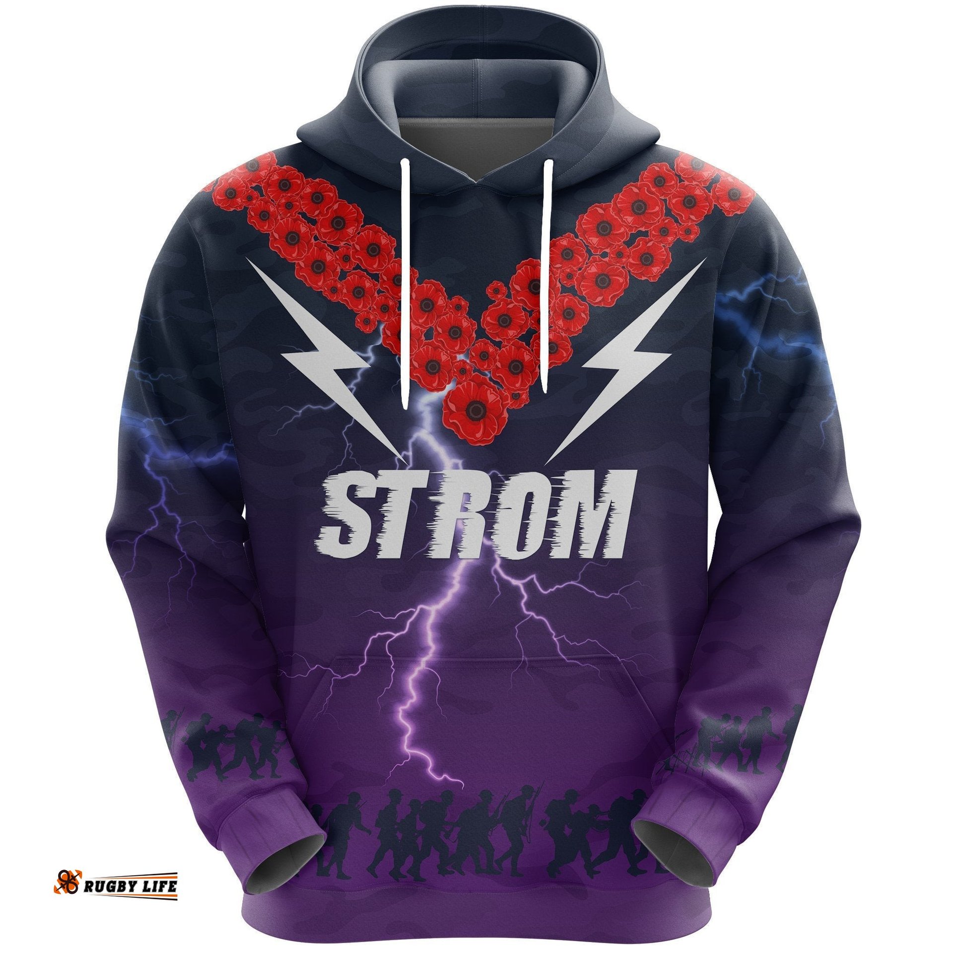 melbourne storm hoodie anzac day camoflag
