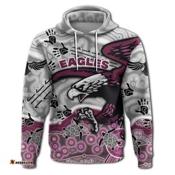 custom personalised sea eagles hoodie aboriginal style