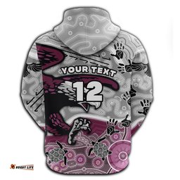 custom personalised sea eagles hoodie aboriginal style