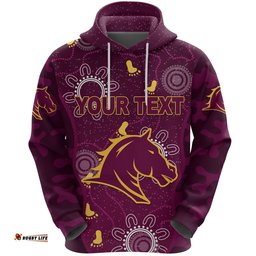 custom personalised brisbane broncos hoodie anzac day camouflage indigenous