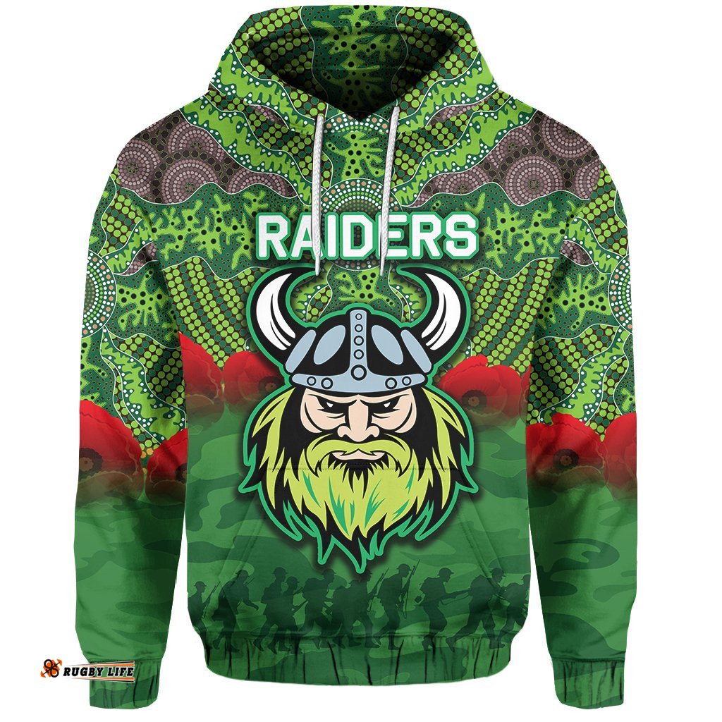raiders hoodie anzac day indigenous