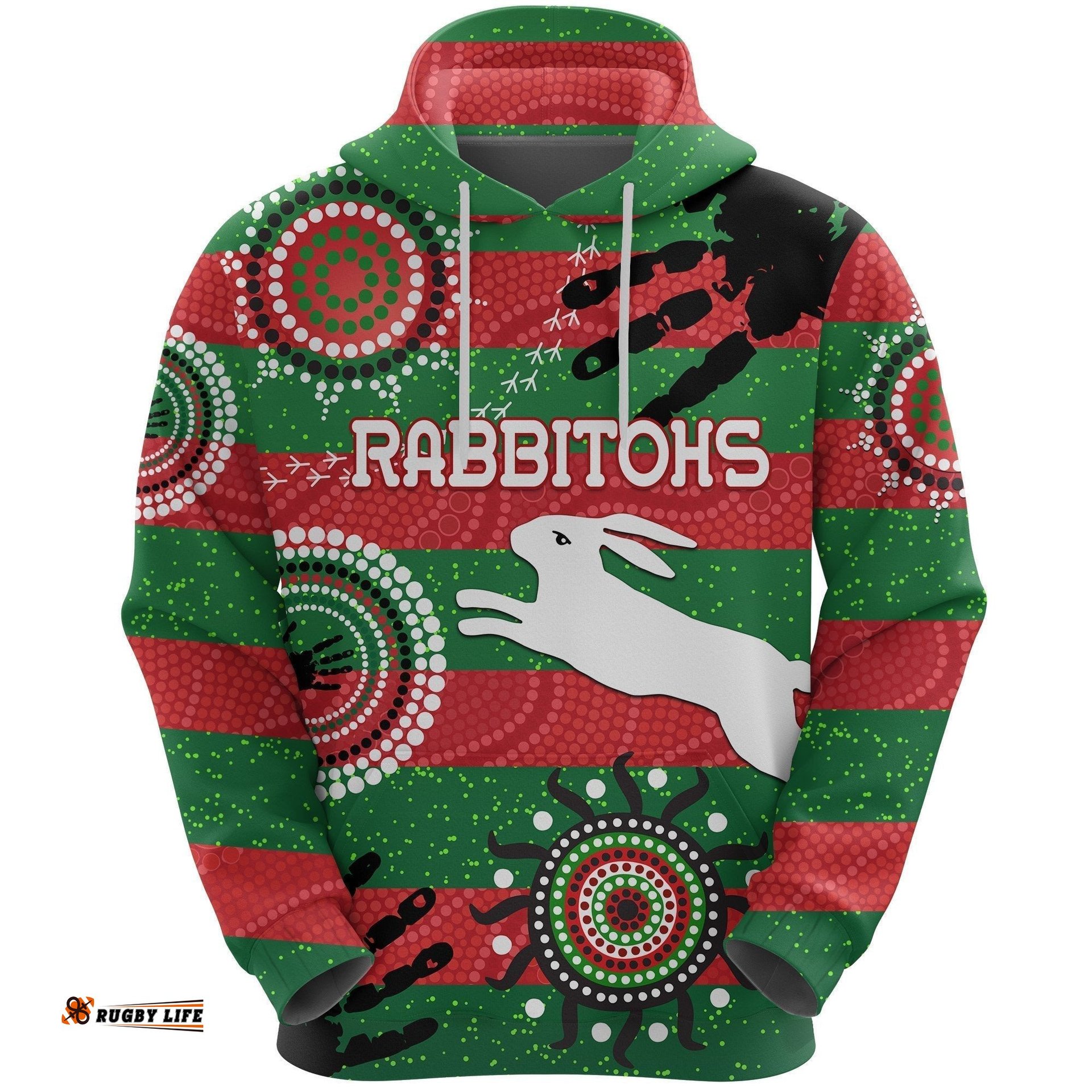 south sydney rabbitohs indigenous hoodie country style no1
