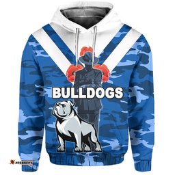 bulldogs hoodie anzac day army patterns