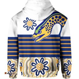 custom personalised eels rugby hoodie indigenous parramatta newest white
