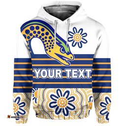 custom personalised eels rugby hoodie indigenous parramatta newest white