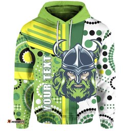 custom personalised raiders viking hoodie canberra indigenous